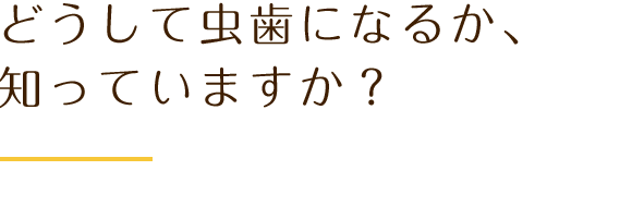 どうして虫歯になるか、知っていますか？